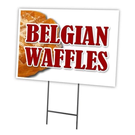 Signmission Belgian Waffles Yard Sign & Stake outdoor plastic coroplast window, C-1216 Belgian Waffles C-1216 Belgian Waffles